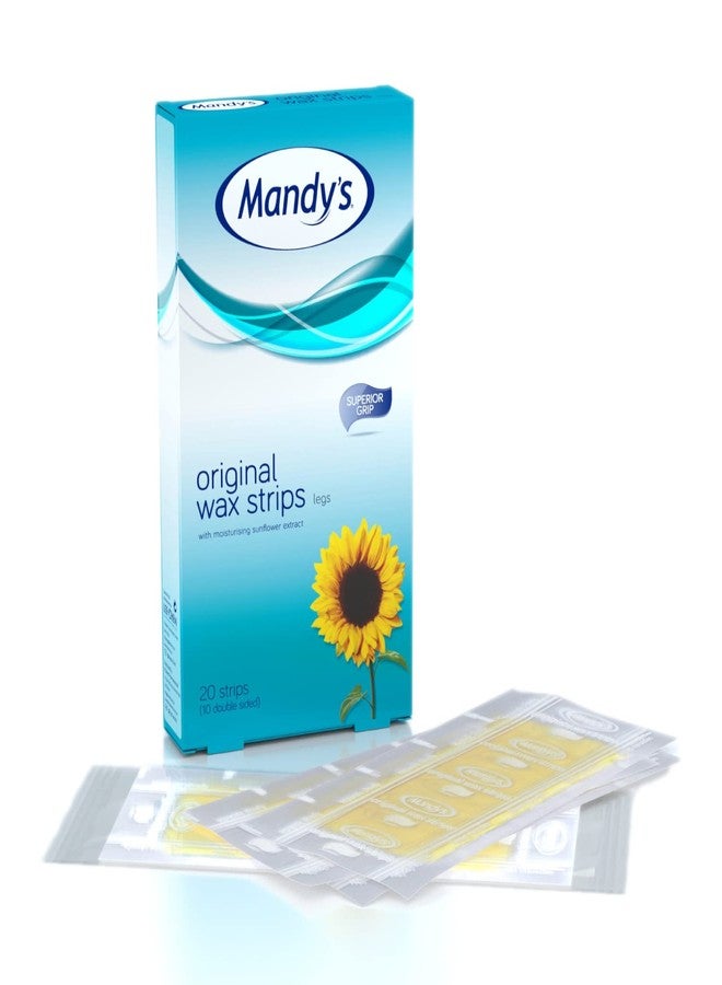 MANDY'S Original Wax Strips for Legs & Body - 10 Double Sided Crystal Strips - Image 1